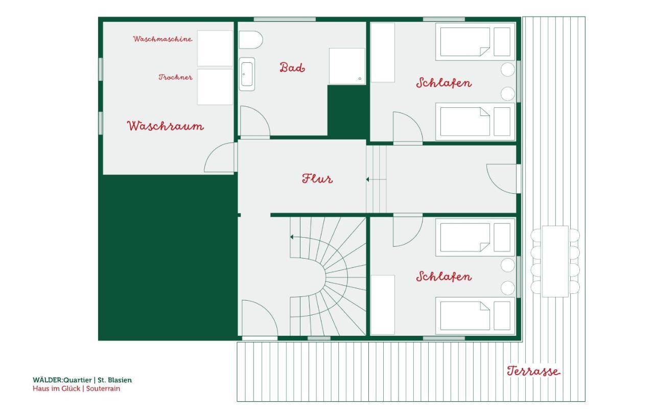 Waelder: Quartier Haus Im Glueck Villa St. Blasien Bagian luar foto